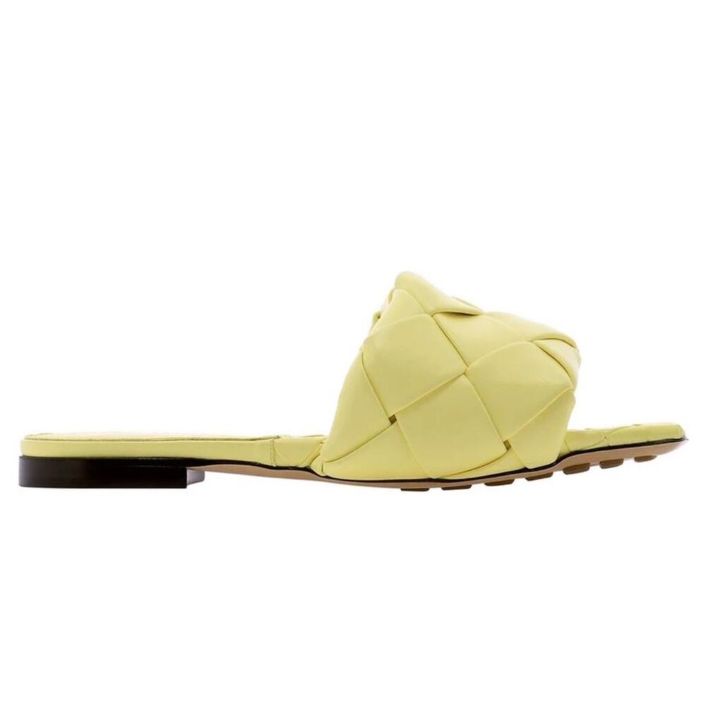 BOTTEGA VENETA The Lido woven leather slides sandals